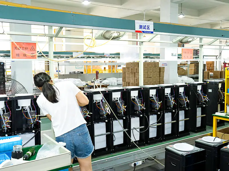 Linha de montagem da oficina de produção